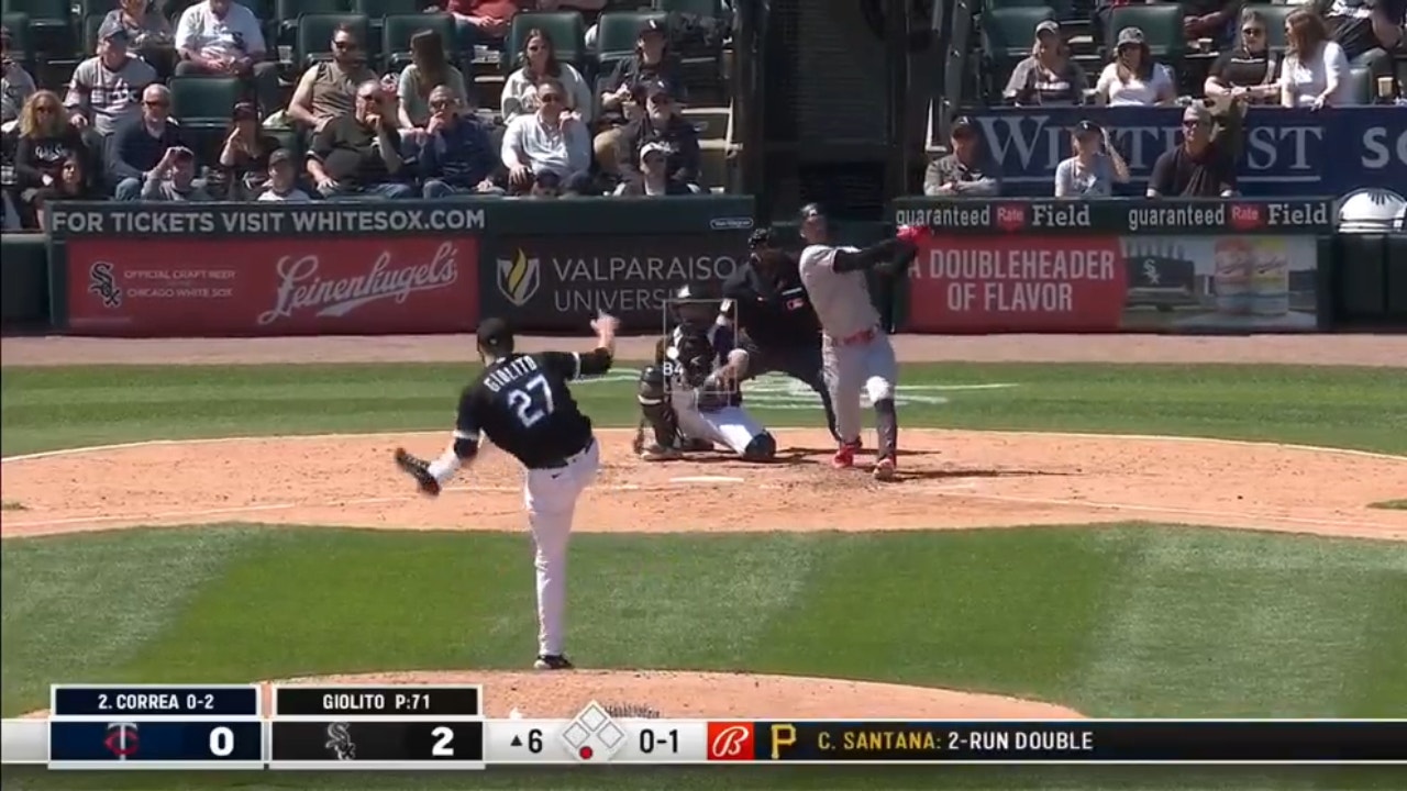Twins' Carlos Correa smacks a solo shot to left field, cutting into the deficit against the White Sox