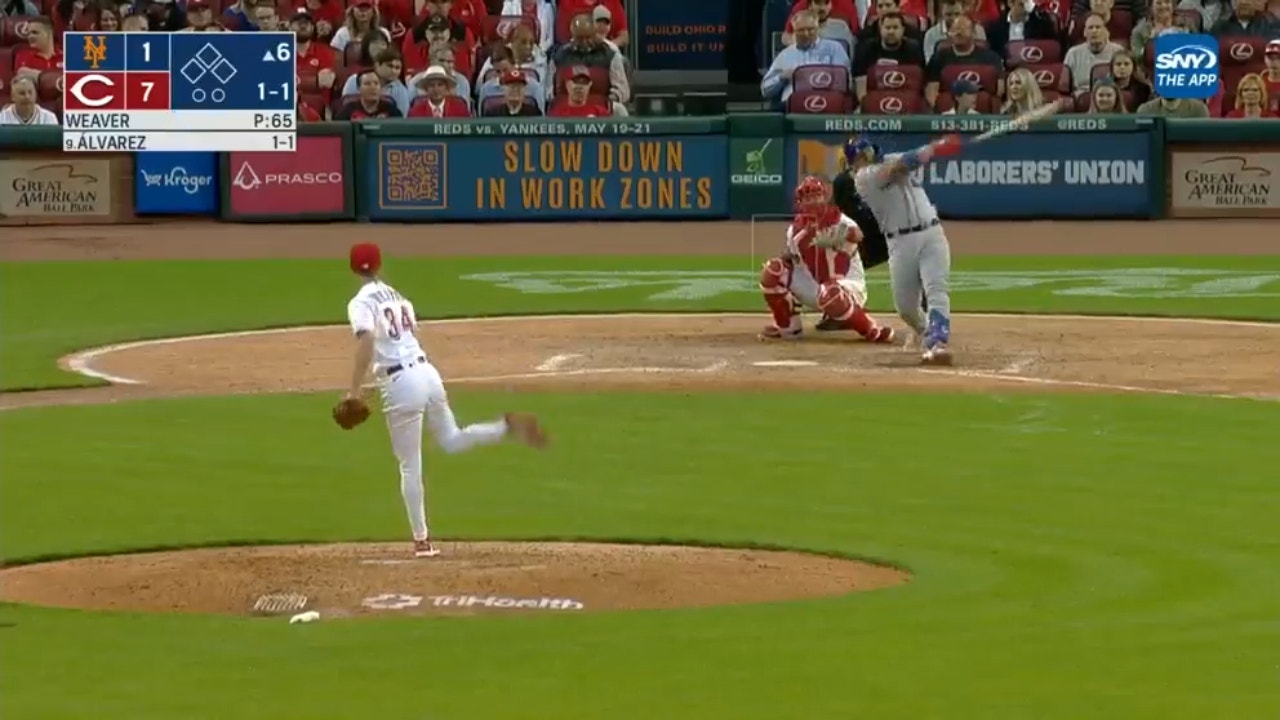 Mets' Francisco Álvarez hits his second home run of the day vs. the Reds