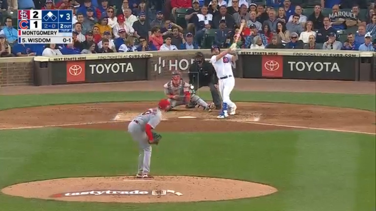 Patrick Wisdom smacks a go-ahead, two-run homer for the Cubs vs. the Cardinals