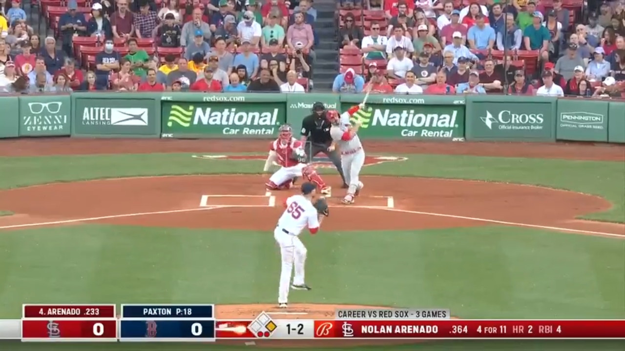 Cardinals' Nolan Arenado sends a go-ahead two-run homer over the Monster at Fenway