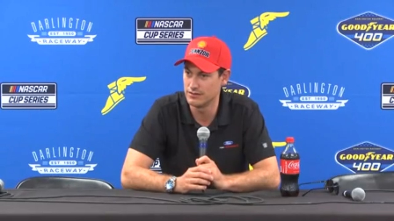 Joey Logano has mixed thoughts on whether NASCAR security should step in during a fight between drivers