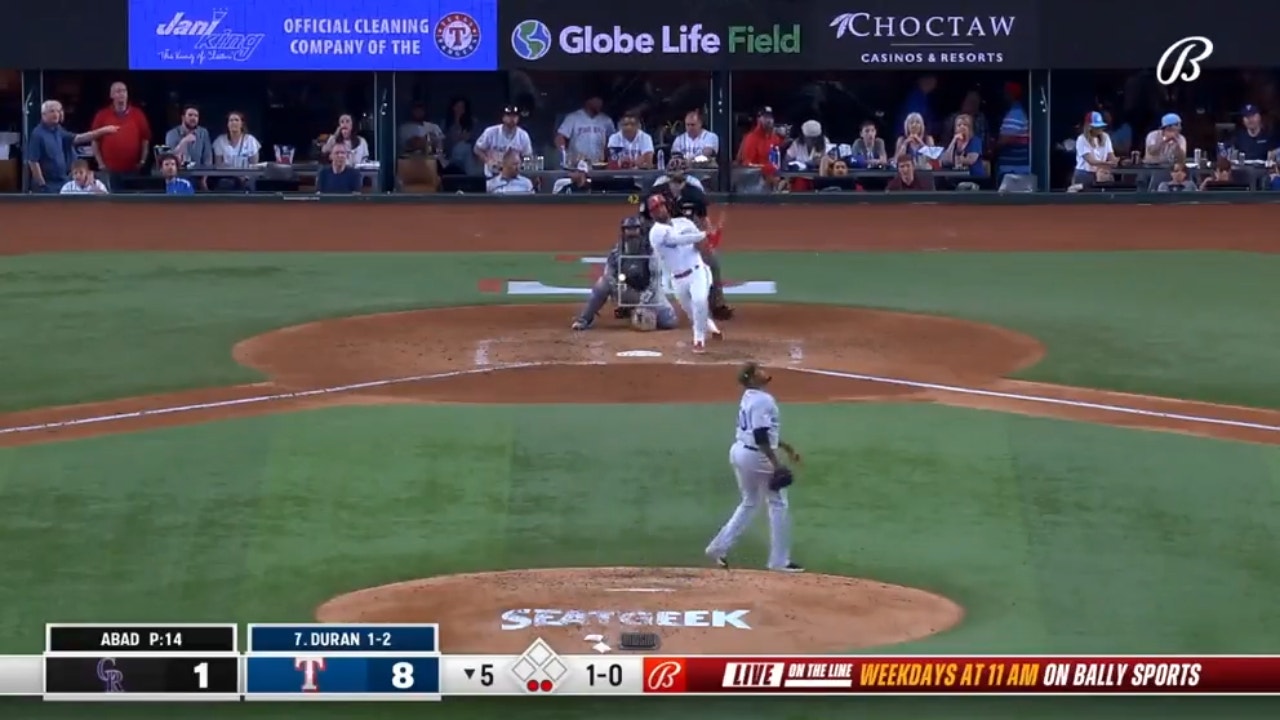 Ezequiel Durán goes yard, Rangers extend lead over Rockies