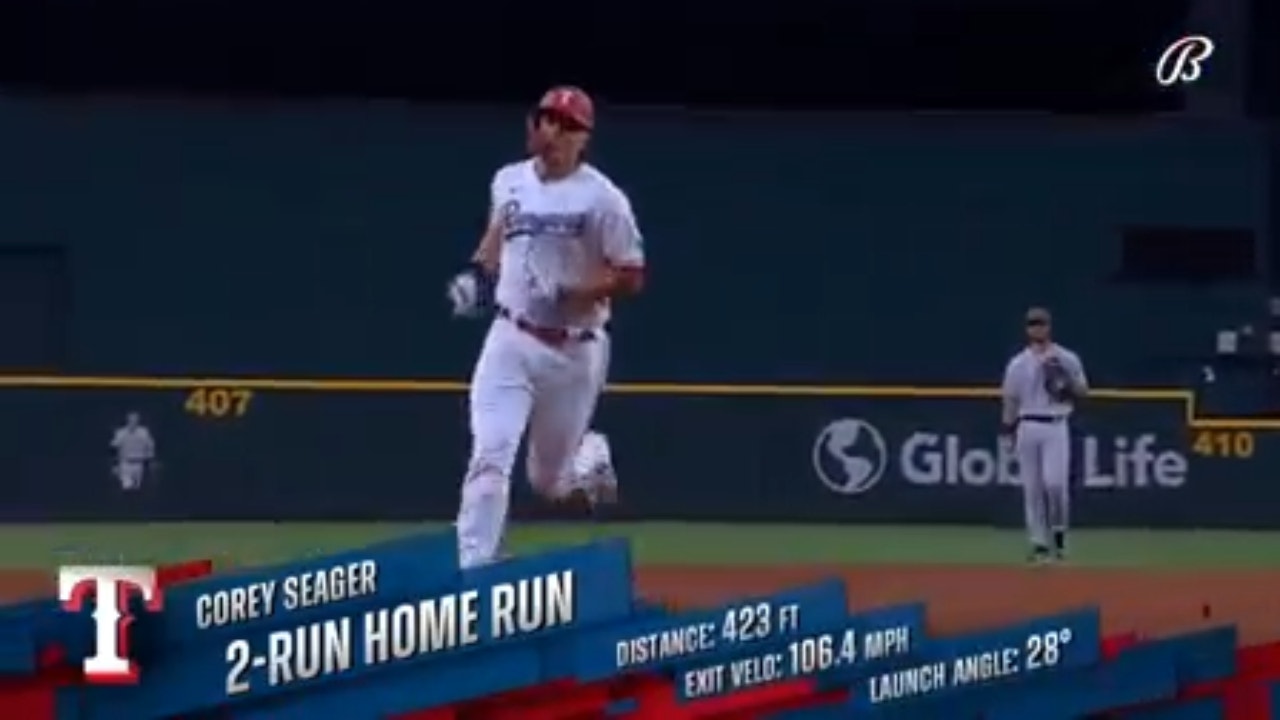 Corey Seager crushes his first home run since returning from IL, as the Rangers increase their lead vs. the Rockies