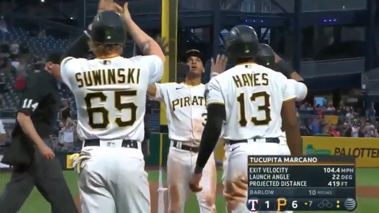 Pirates' Tucupita Marcano hits a GRAND SLAM against the Rangers