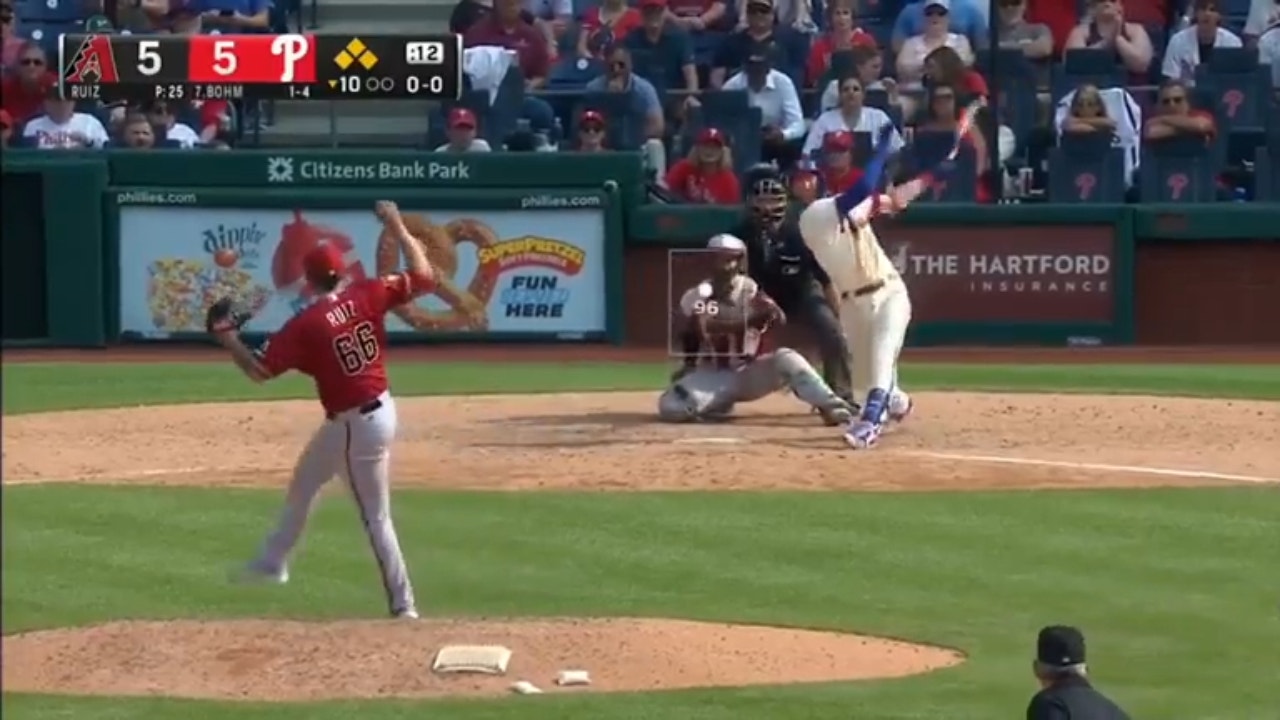 Phillies come back to defeat the Diamondbacks in extra innings behind Alec Bohm's walk-off single