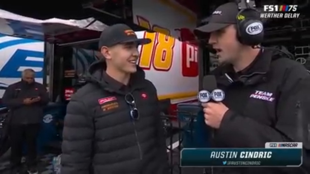 Austin Cindric talks snacking during rain delay in Charlotte