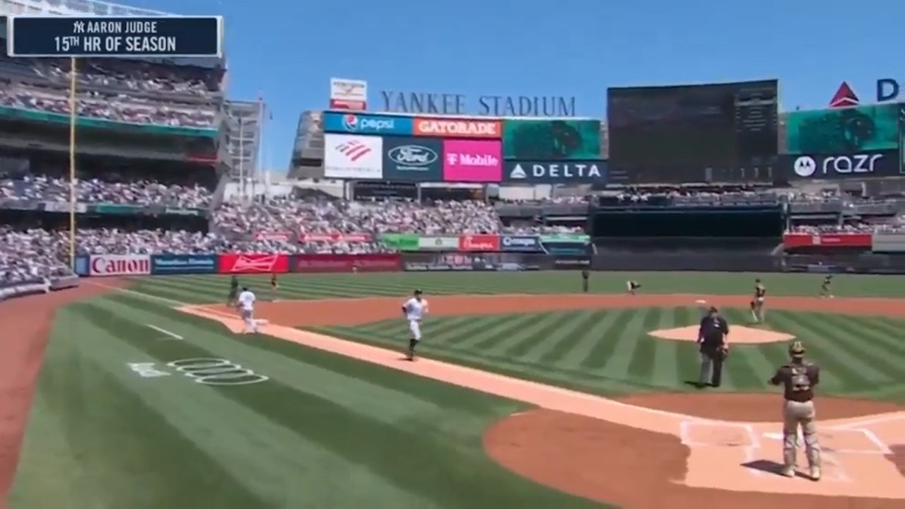 Aaron Judge cranks a solo home run to tie the game against the Padres