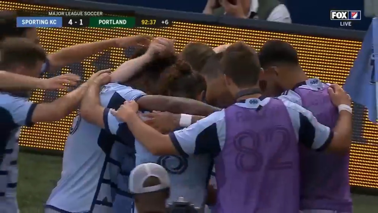 Felipe Hernández scores his first goal of the season as Sporting Kansas City defeats Portland 4-1