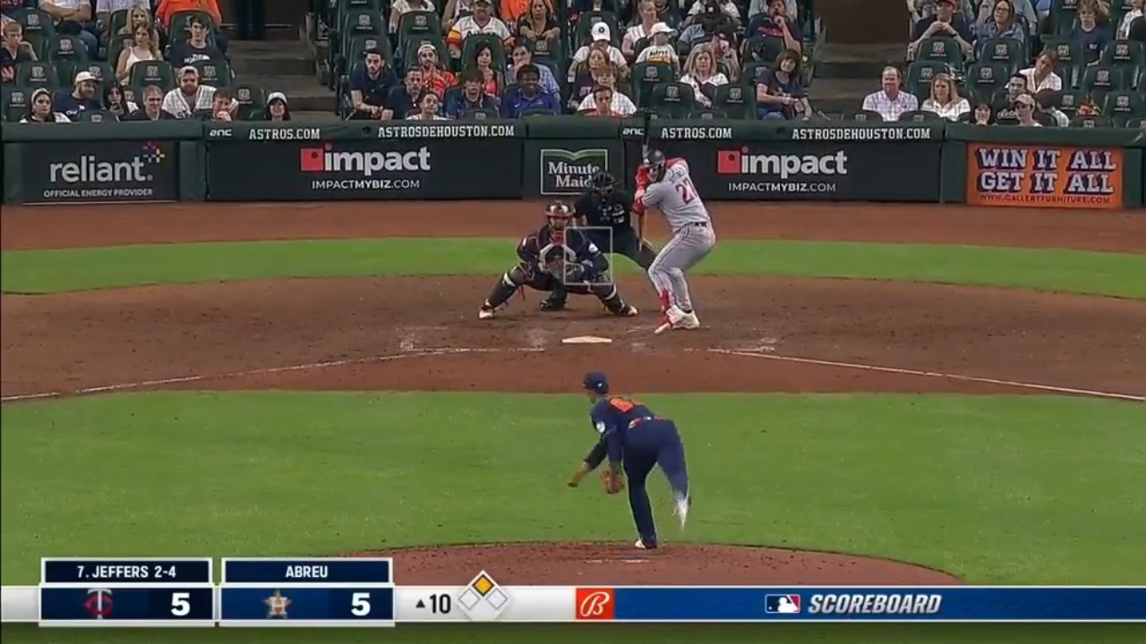 Ryan Jeffers drills a go-ahead two-run homer to secure the Twins' victory