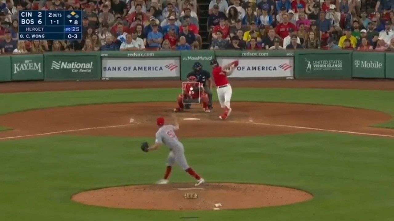 Connor Wong belts a DEEP two-run homer to seal Red Sox's 8-2 victory over Reds