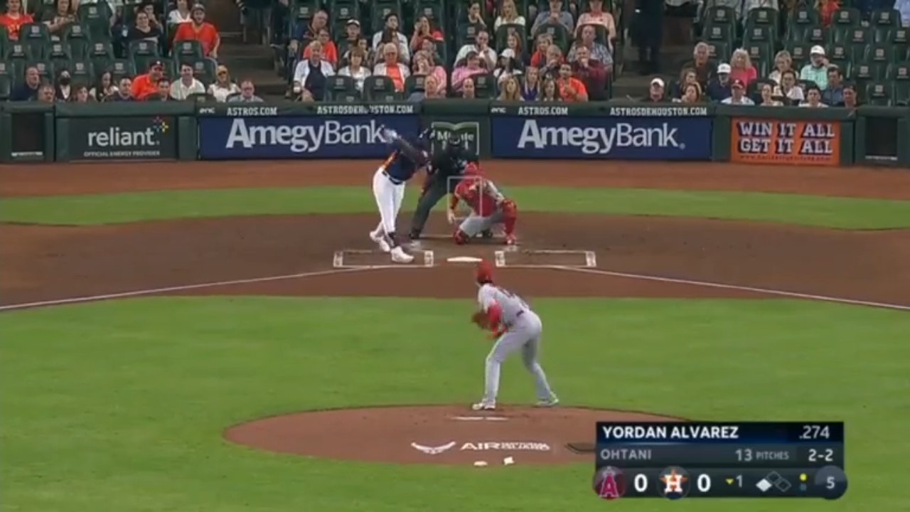 Yordan Alvarez smacks a two-run homer off Shohei Ohtani to grab an early lead vs. the Angels