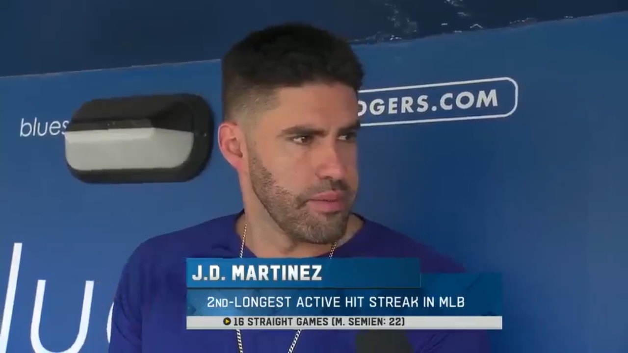 ‘It feels great!’ – J.D. Martinez on leading the NL in slugging percentage