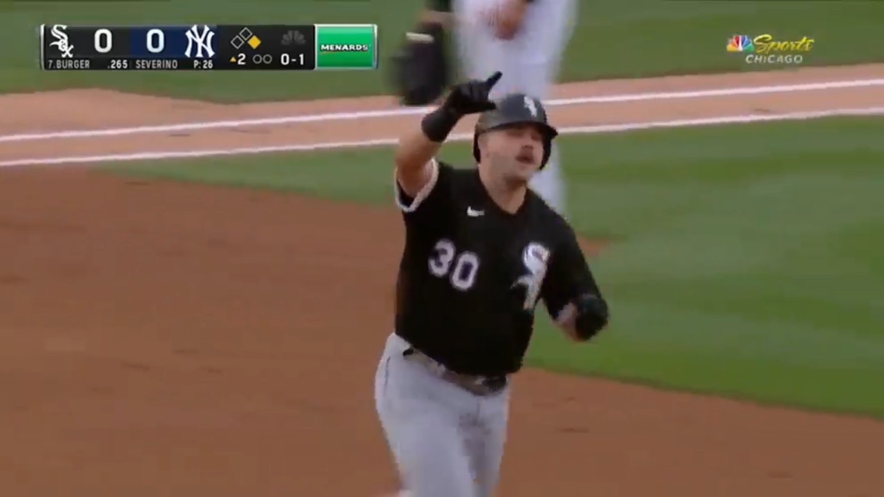 White Sox's Jake Burger powers a 421-foot two-run homer off Yankees’ ace Luis Severino to take the lead in the second inning
