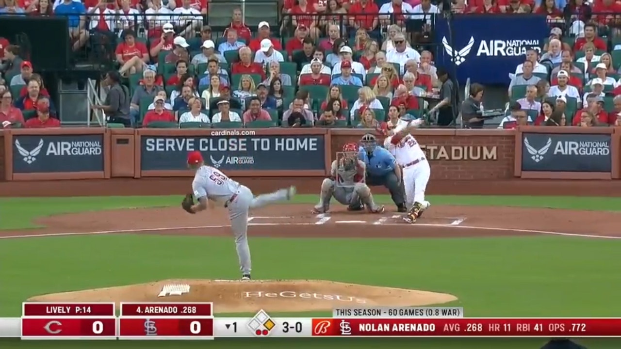 Cardinals' Nolan Arenado cranks out a two-run homer against the Reds
