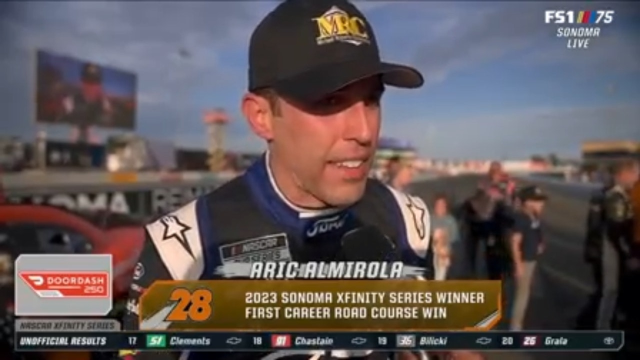 'That is so special' - Aric Almirola on his DoorDash 250 victory at Sonoma Raceway