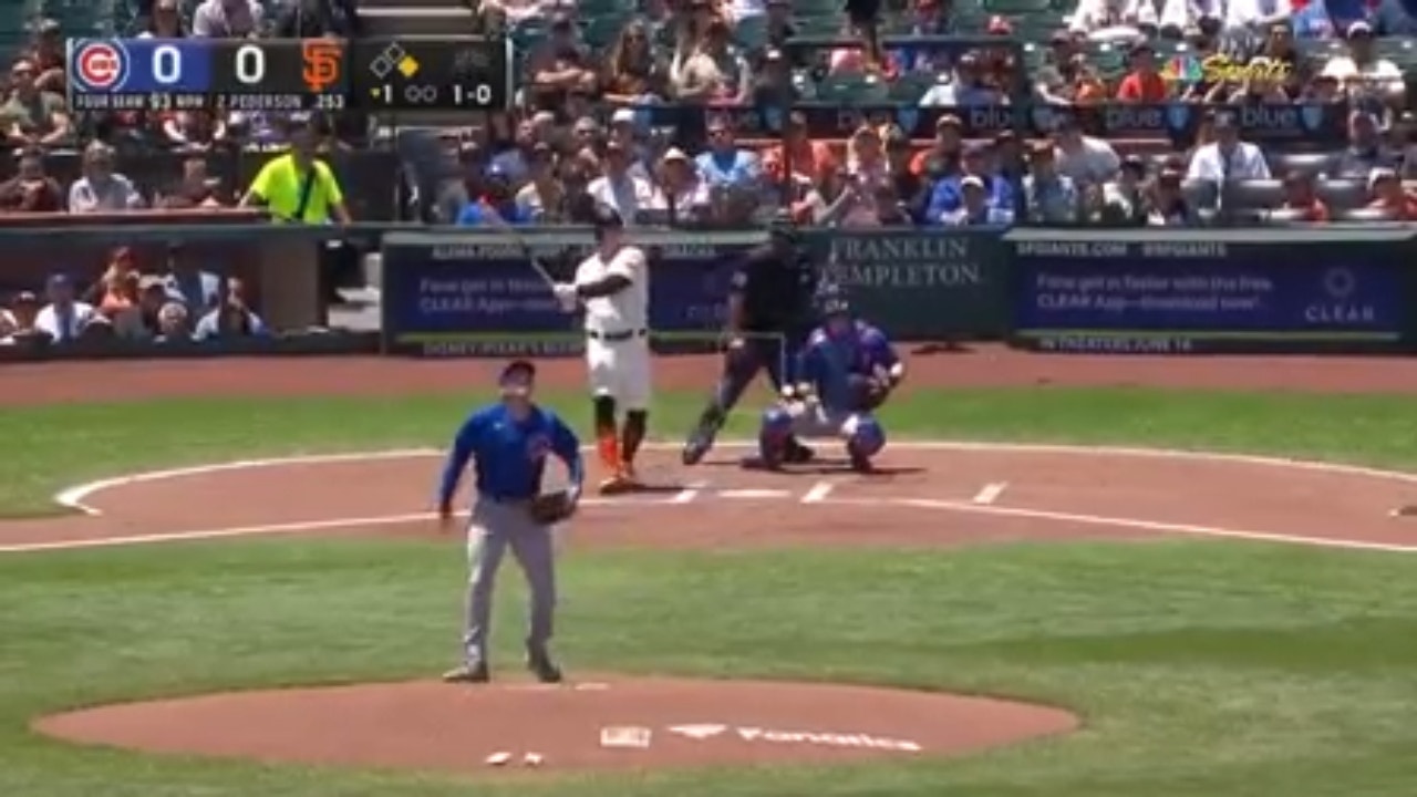 Joc Pederson crushes a home run, giving the Giants the lead vs. the Cubs