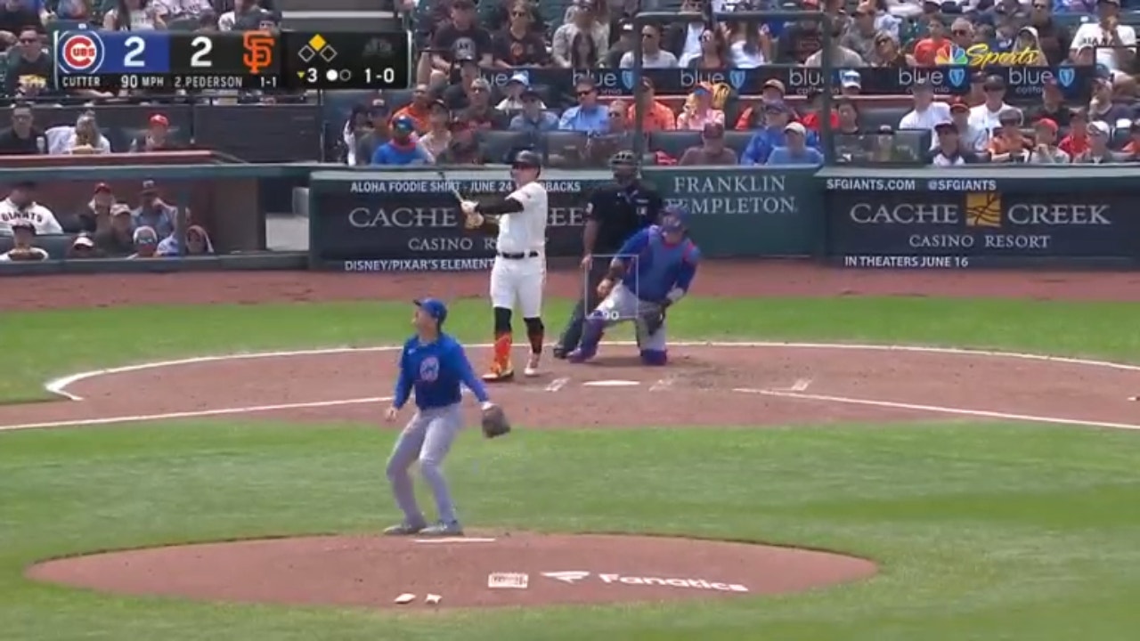 Giants' Joc Pederson HAMMERS his SECOND go-ahead two-run home run against the Cubs