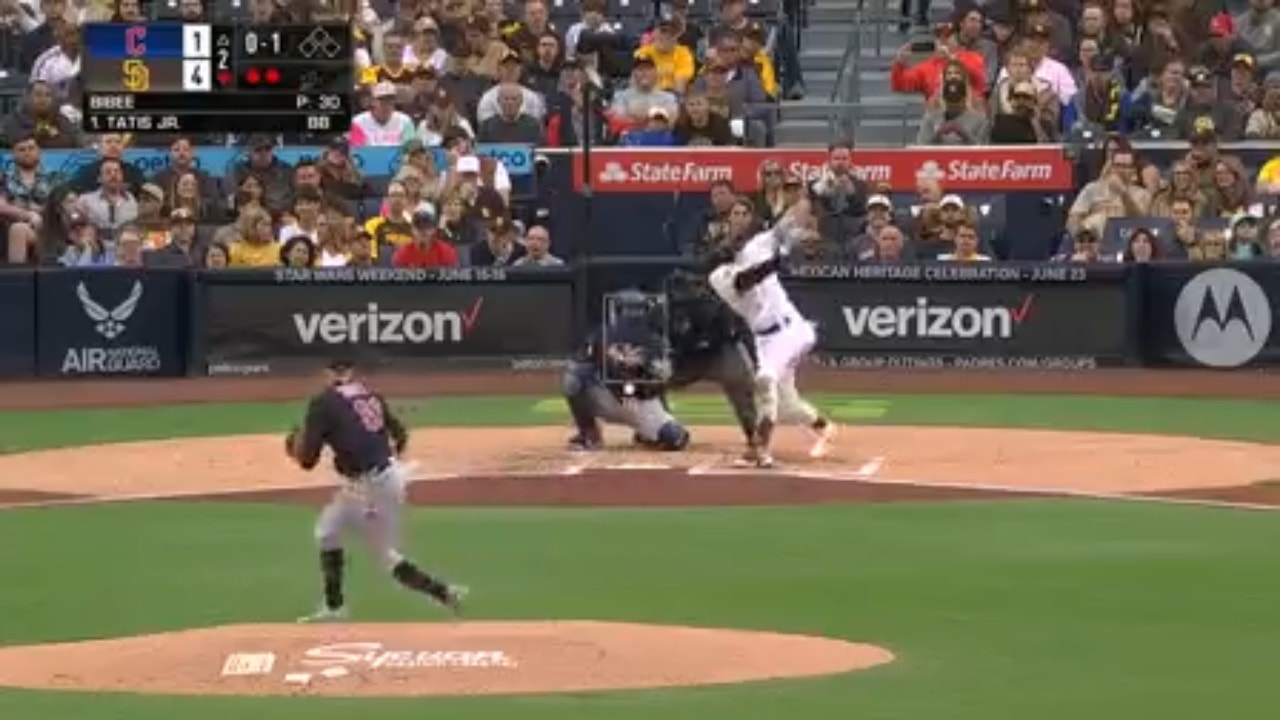 Fernando Tatis Jr. launches a solo home run to expand the Padres' lead over the Guardians