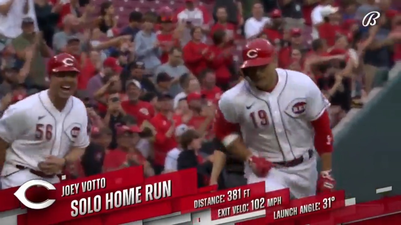 Reds' Joey Votto puts away a BEAUTIFUL solo homer in his season debut vs. the Rockies 