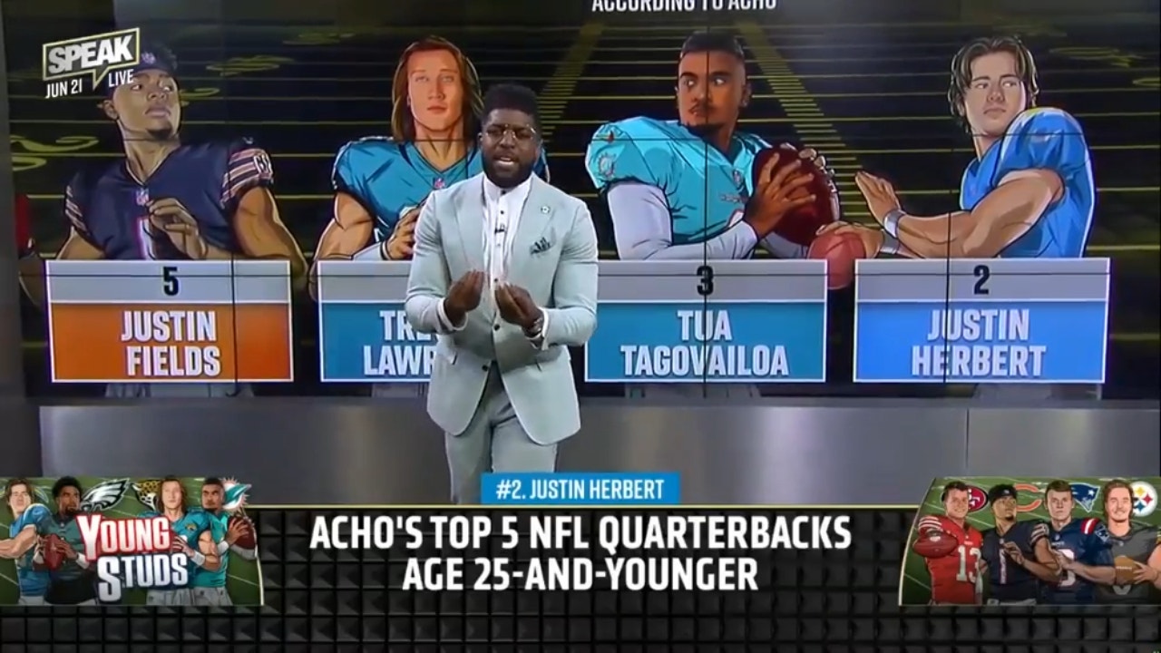 Justin Herbert & Trevor Lawrence battle in Acho’s Top 5 QBs under age 25 | NFL | SPEAK