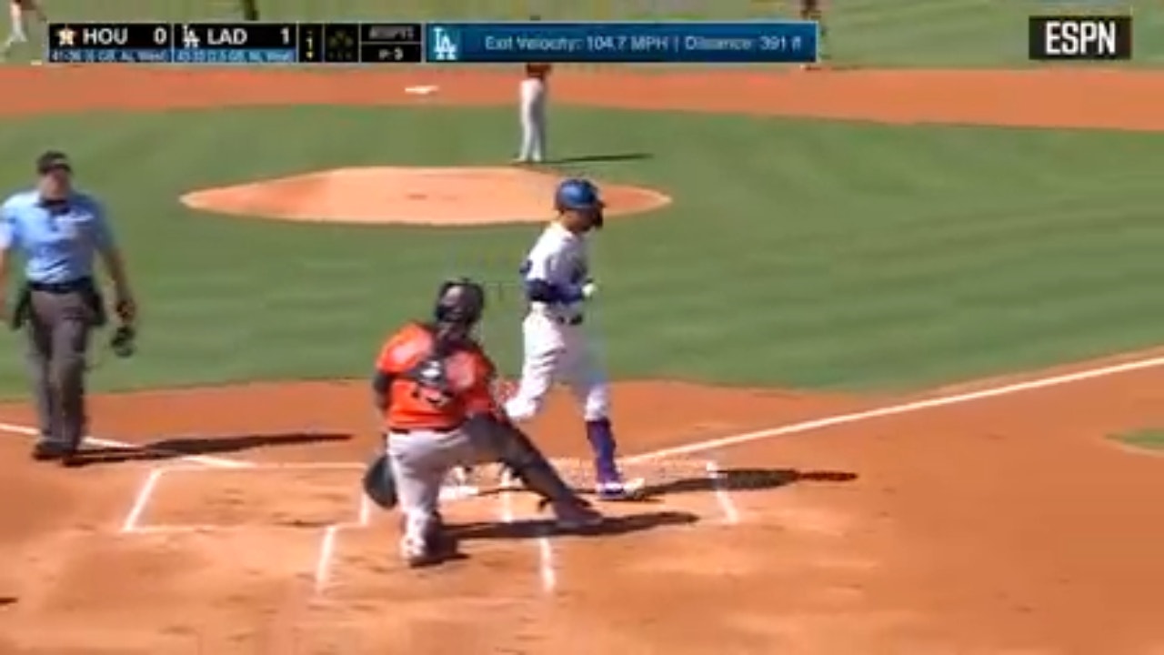 Mookie Betts crushes another leadoff homer as the Dodgers take the lead vs. the Astros