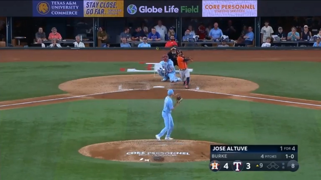 José Altuve belts a CLUTCH solo homer to extend the Astros' lead over the Rangers