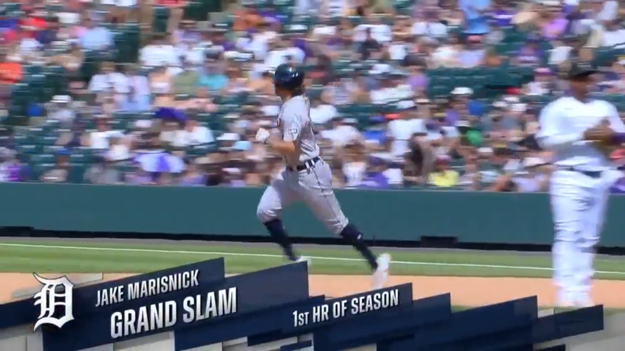 Jake Marisnick hits the Tigers' SECOND grand slam of the game vs. Rockies