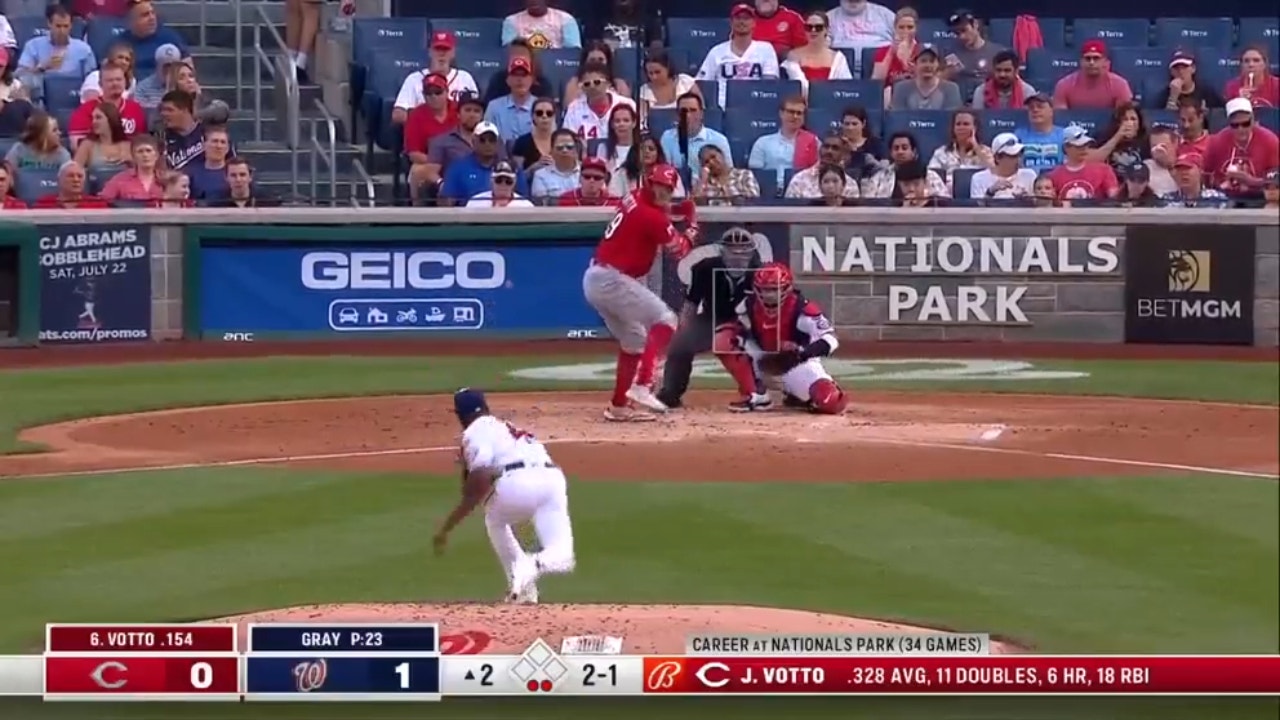 Joey Votto slams a solo home run as Reds respond against Nationals