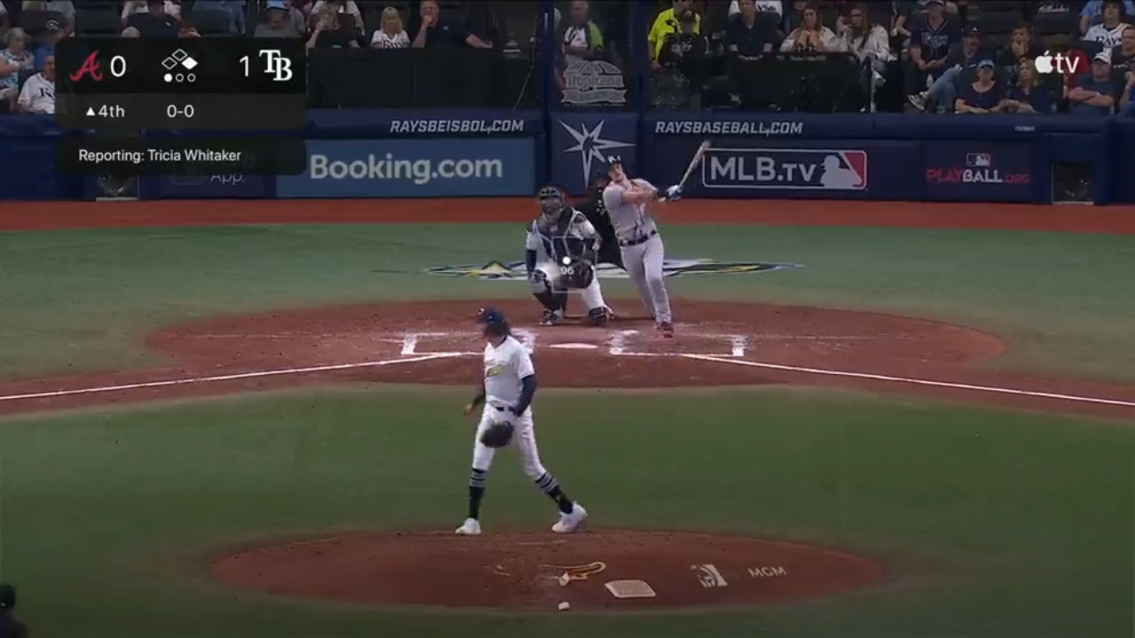 Sean Murphy hits a GO-AHEAD, two-run home run to give the Braves the lead over the Rays