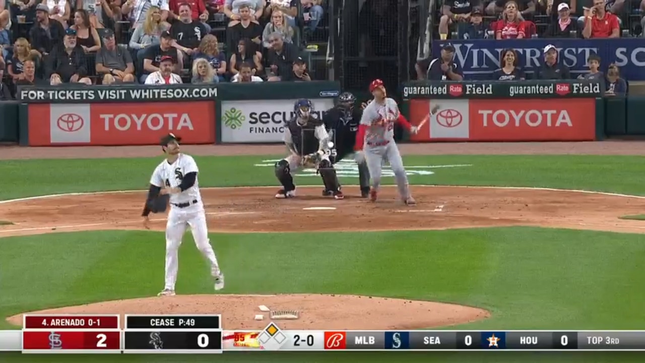 Nolan Arenado LAUNCHES a two-run home run to add to the Cardinals' lead over the White Sox