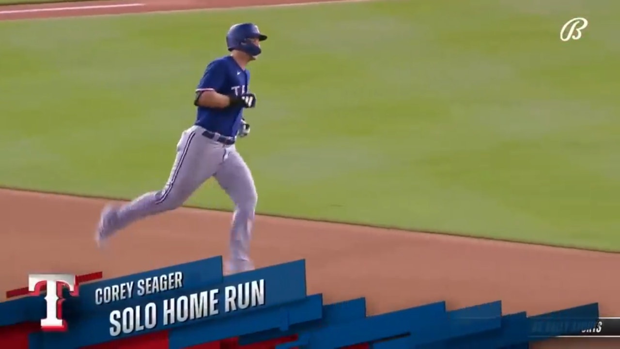 Corey Seager RIPS a solo homer to extend the Rangers' lead over the Nationals