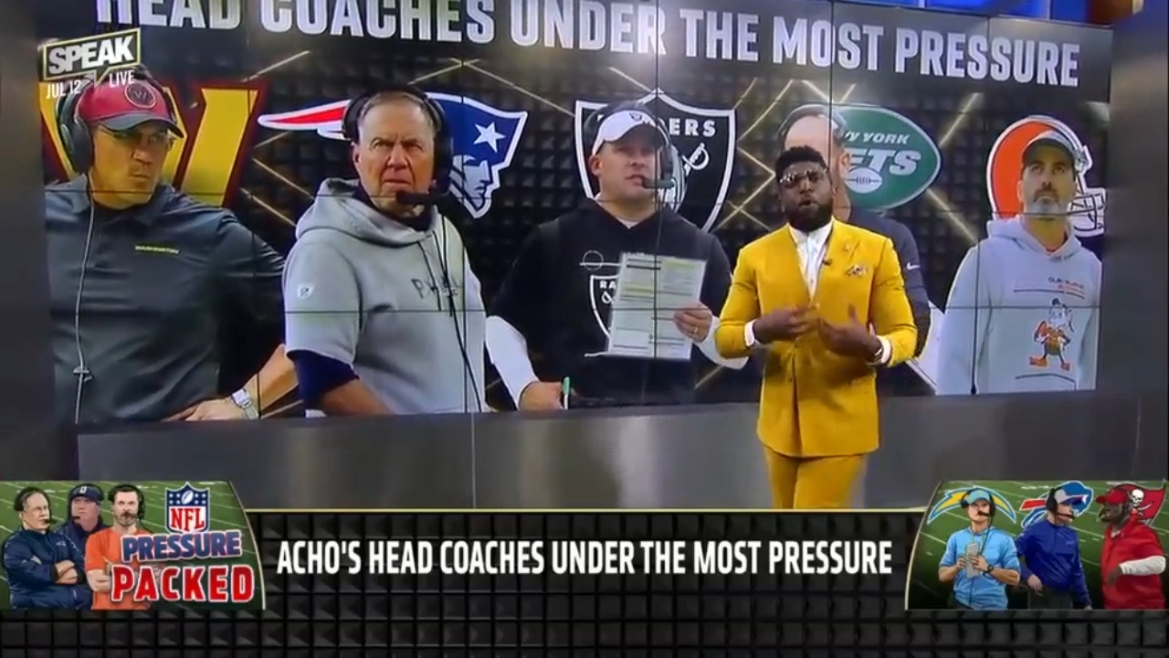 Jets, Chargers headline Acho & James Jones’ HC Under The Most Pressure list | NFL | SPEAK