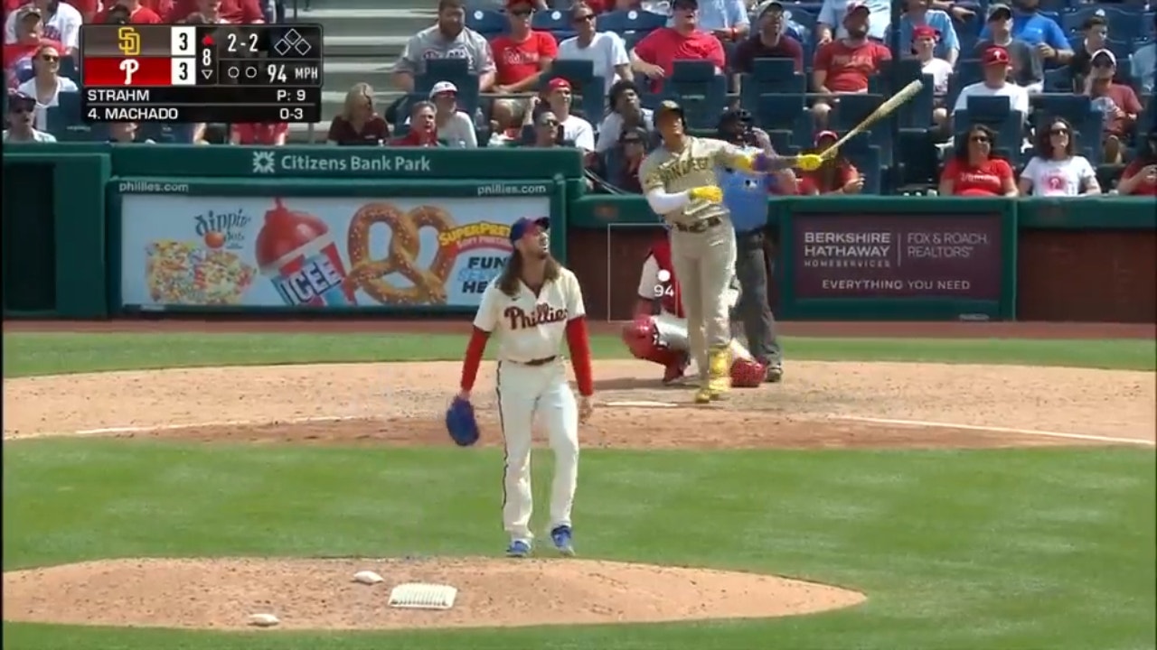 Padres' Manny Machado sends a go-ahead solo shot to left field vs. the ...