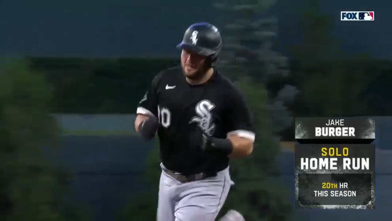 Jake Burger CRANKS a solo homer to give the White Sox the lead over the Braves