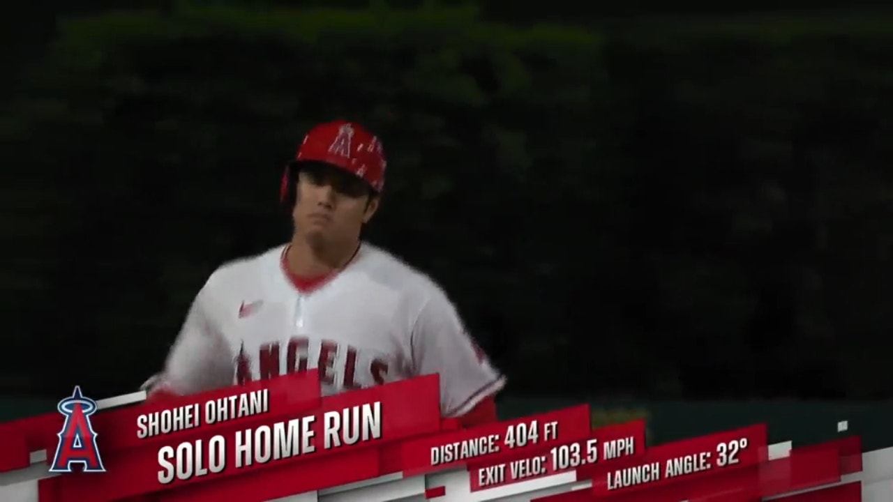 Shohei Ohtani RIPS a solo home run vs. the Astros, recording his major league-leading 33rd homer 
