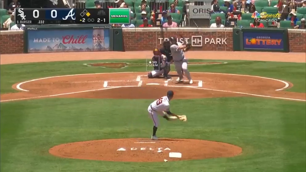 White Sox's Jake Burger CRUSHES a massive 461-foot go-ahead two-run homer against the Braves