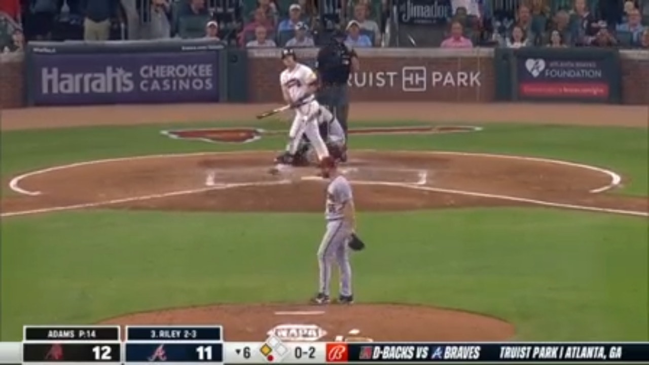 Austin Riley crushes his second home run of the day to give the Braves a lead over the Diamondbacks