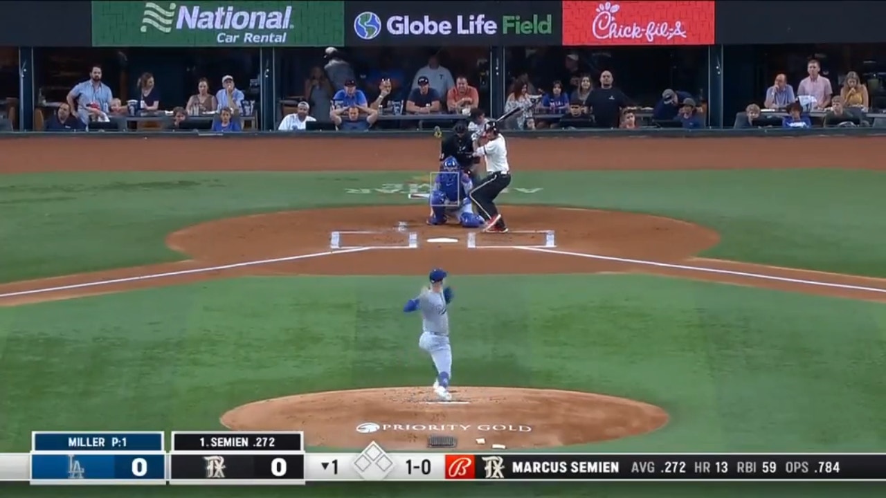 Marcus Semien smashes his 200th career home run to get the Rangers started against the Dodgers