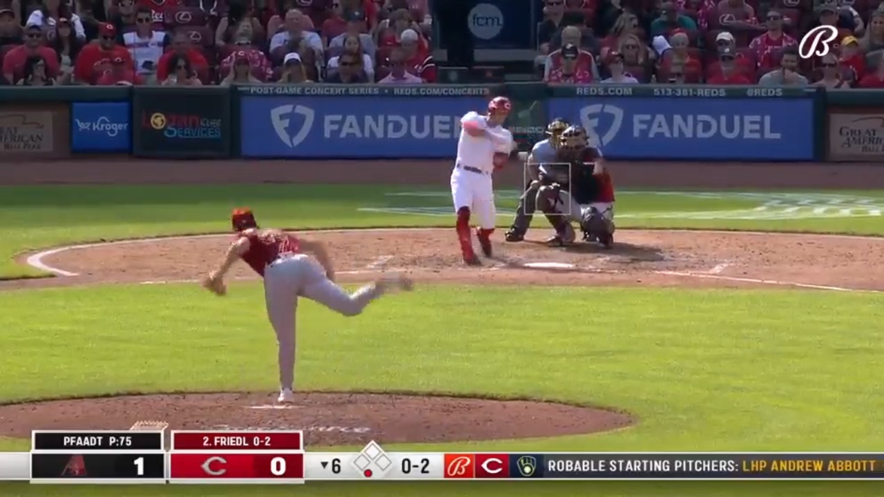 TJ Friedl, Matt McLain and Jake Fraley all go deep to extend the Reds' lead over the Diamondbacks