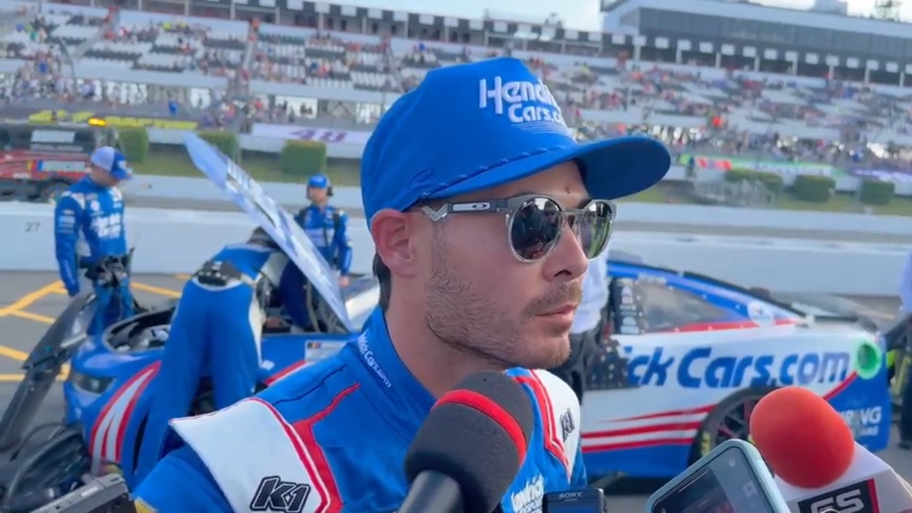 Kyle Larson shares his thoughts on the move Denny Hamlin made to take the lead