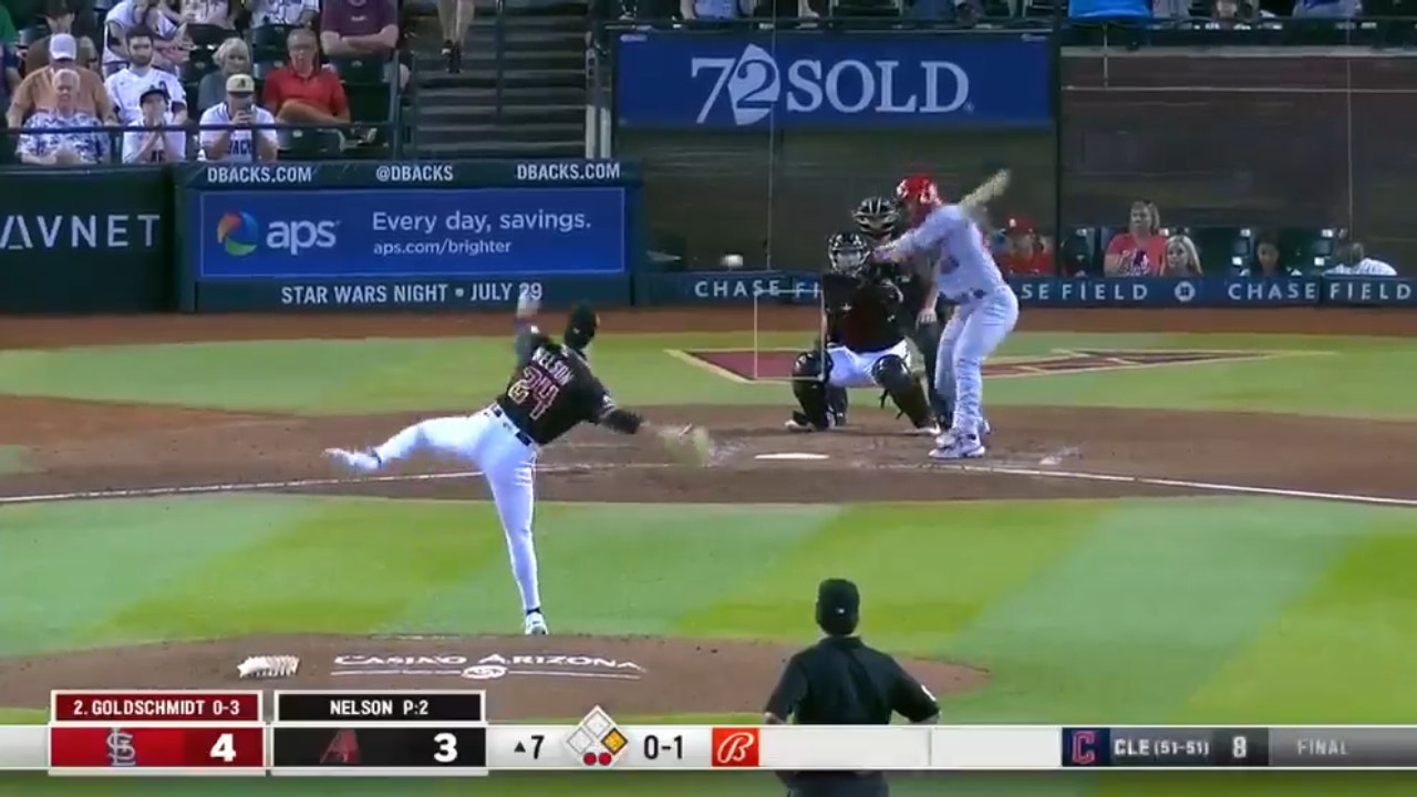 Cardinals' Paul Goldschmidt launches his 105th career home run against his former team