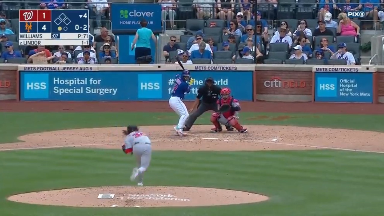 Francisco Lindor blasts a solo home run to extend the Mets' lead over the Nationals