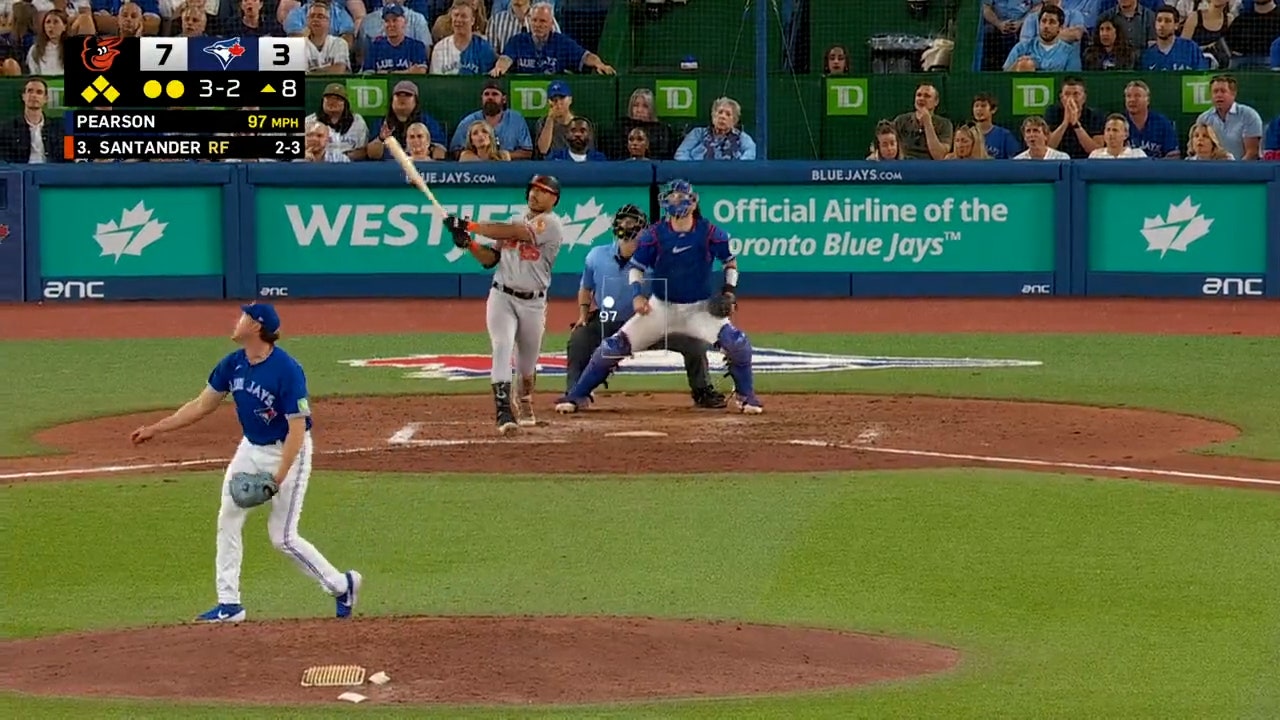 Anthony Santander crushes a grand slam to help the Orioles extend their lead against the Blue Jays