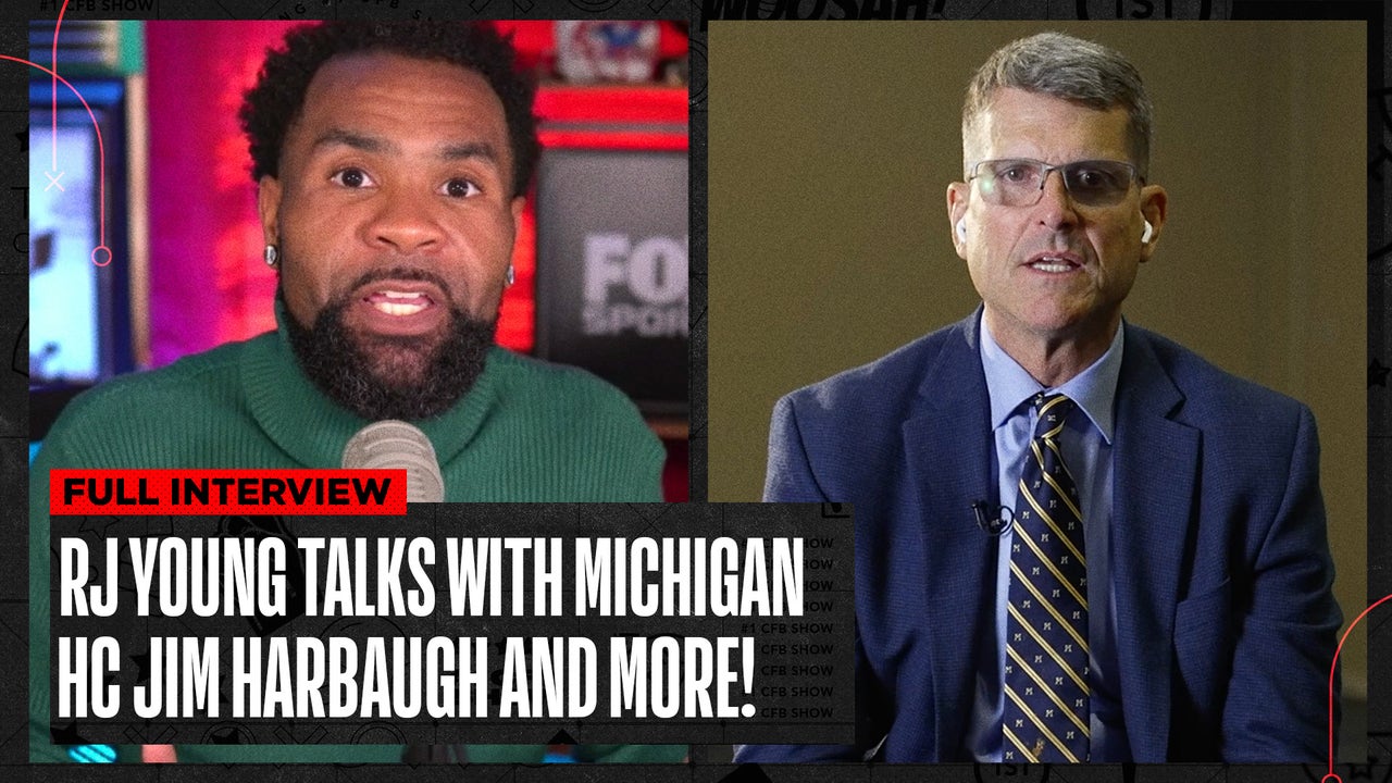 Michigan RB Blake Corum Head Coach Jim Harbaugh Exclusive interviews BIG TEN MEDIA DAYS