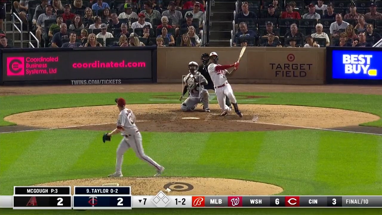 Michael A. Taylor crushes a solo home run to help the Twins take the lead against the Diamondbacks