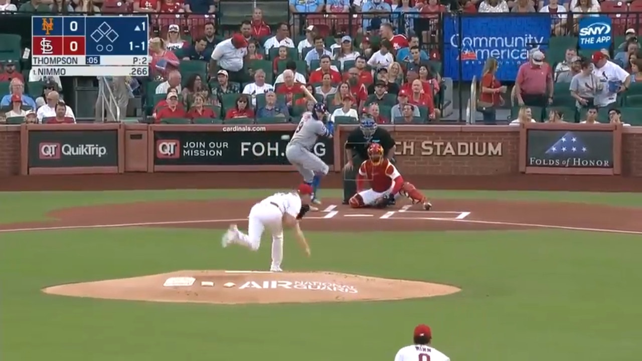 Brandon Nimmo hits his 18th home run of the season as the Mets grab the lead over the Cardinals