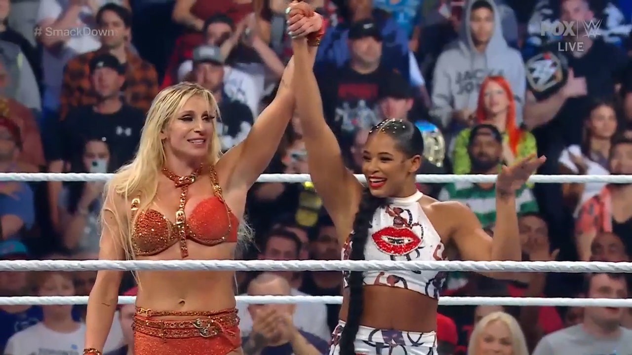Wwe Charlotte Flair Sexy Videos - Charlotte Flair and Bianca Belair reunite to battle Damage CTRL on  SmackDown | WWE on FOX | FOX Sports