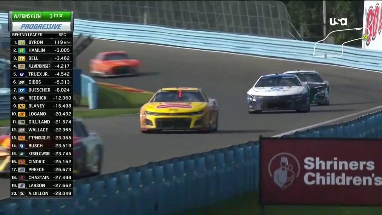 William Byron earns the checkered flag at the Go Bowling at the Glen