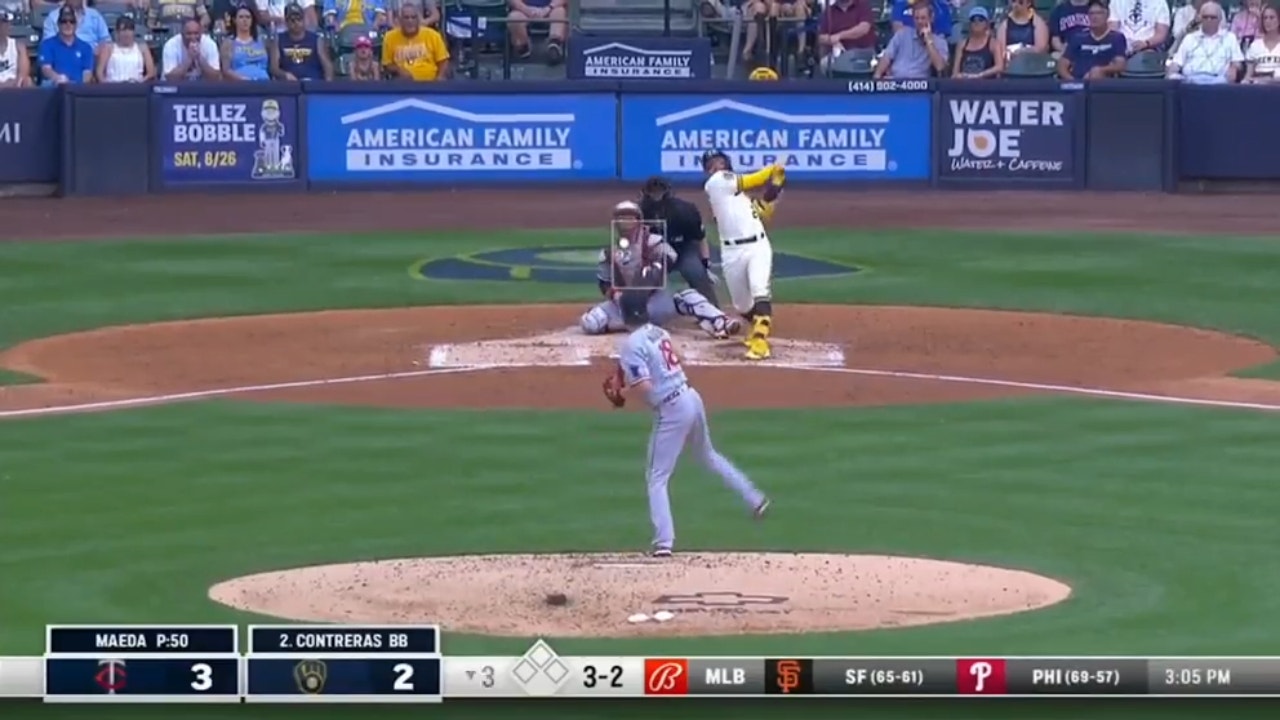 William Contreras SMACKS a solo homer as the Brewers respond against the Twins.