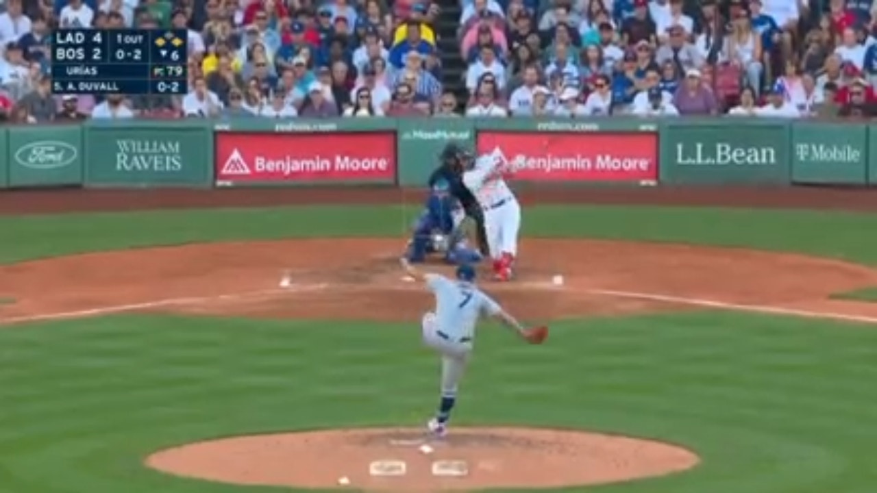 Red Sox's Adam Duvall SMASHES the a go-ahead home run vs. the Dodgers